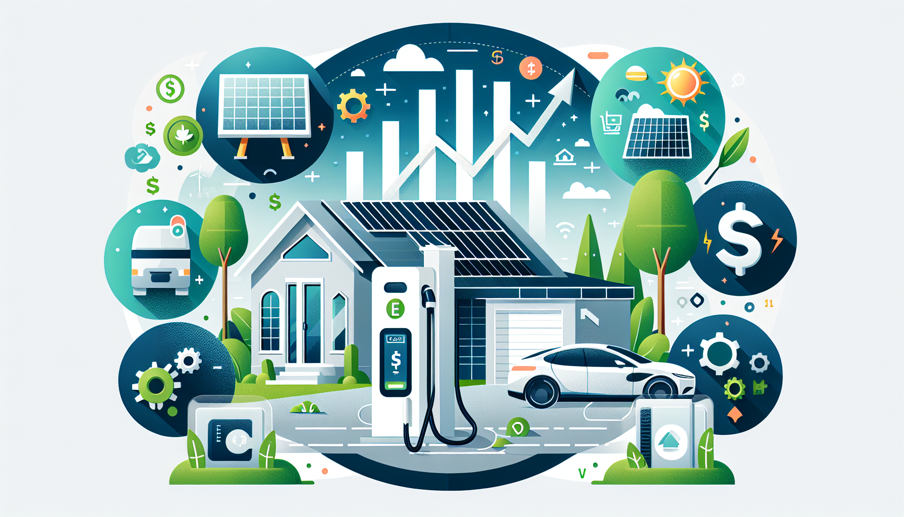 An illustration depicting additional considerations for EV charging, including impact on property value.